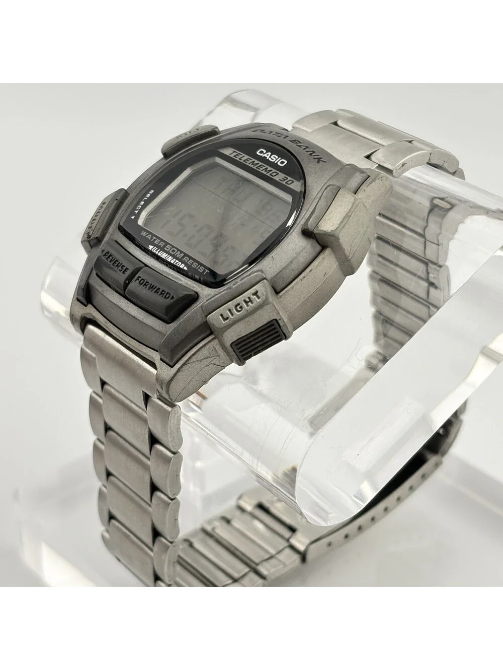 Vintage Casio Data Bank DB-35H Telememo 30 Digital Watch Retro 90s Illuminator